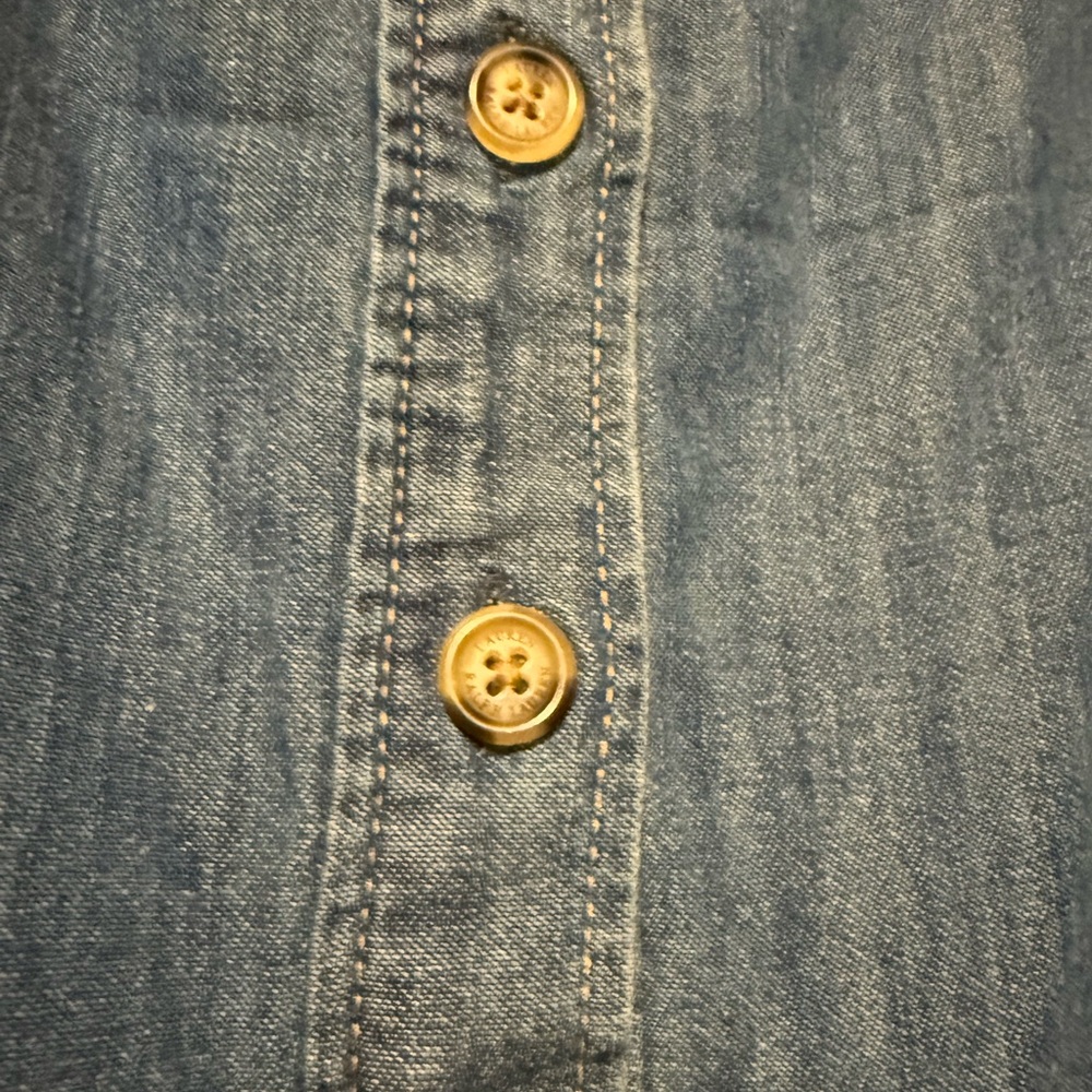 Women’s Blue Button-Front Tiered Denim Maxi Skirt - Picture 8 of 12
